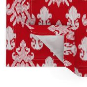 17-11H Jumbo Red White Ikat