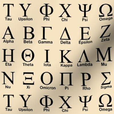 Greek Alphabet // Tan