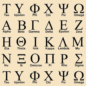 Greek Alphabet // Tan