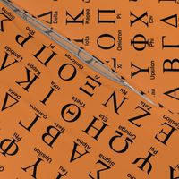 Greek Alphabet // Orange