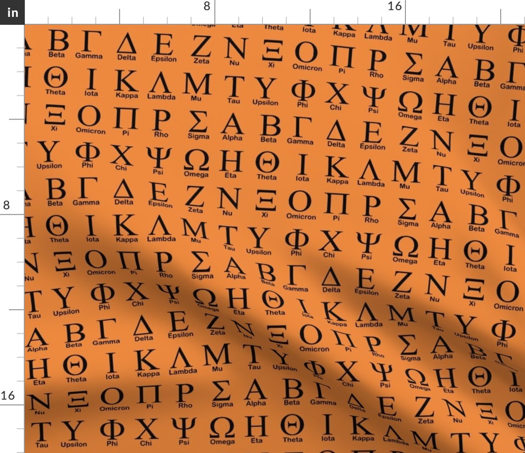 Greek Alphabet // Orange