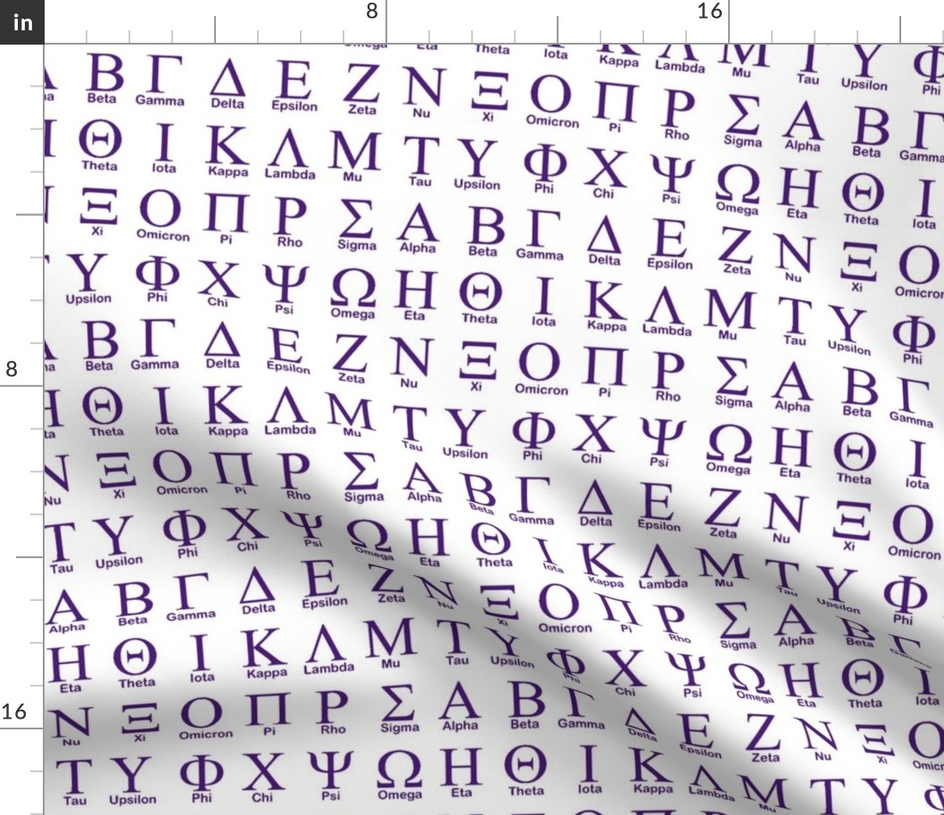 Greek Alphabet // Purple