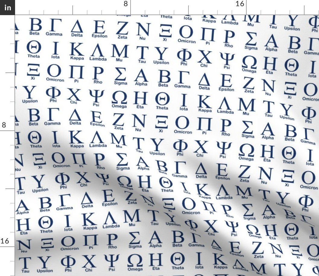 Greek Alphabet // Blue