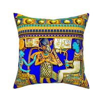 ancient egypt egyptian pharaoh sun cobras snakes gods goddesses king falcons horus lions lionesses hieroglyphics gold lapis lazuli  Sekhmet feline Wadjet