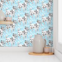 Chihuahua on Aqua Background fabric