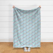 Chihuahua on Aqua Background fabric