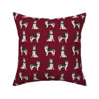 alaskan malamute dog breed pet fabric ruby