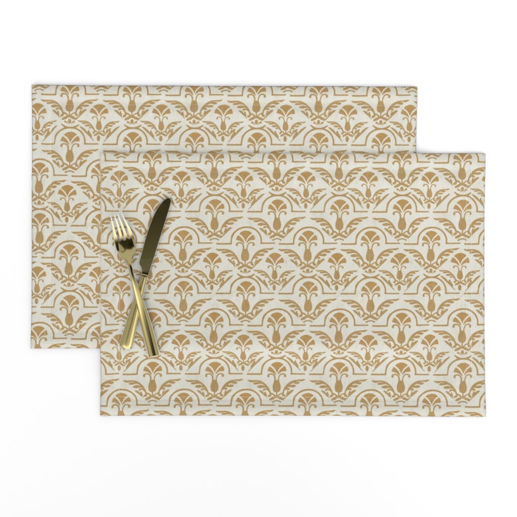 17-05F Distress Autumn Textured Yellow Gold Damask Tile on Cream || Home Decor  Grunge _ Miss Chiff Designs 