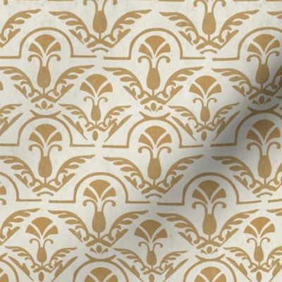17-05F Distress Autumn Textured Yellow Gold Damask Tile on Cream || Home Decor  Grunge _ Miss Chiff Designs 