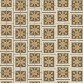 17-05C Distress Autumn Textured Abstract Geometric Square Tile || Chocolate Brown Mustard Yellow Gold Cream Beige Gray grey || Home Decor Miss Chiff Designs  