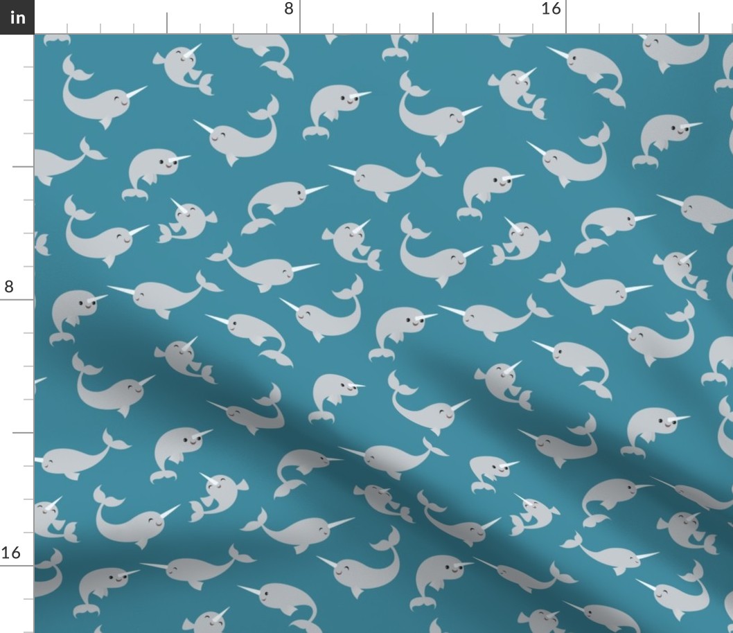 Narwhals Under the Sea