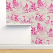 asian toile pink