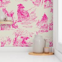 asian toile pink