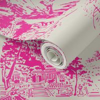 asian toile pink