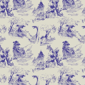 asian toile purple