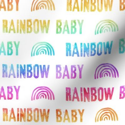 rainbow baby - white