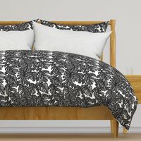 Monstera Print Grey