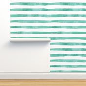 Green Watercolor Stripes