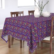 (3") Jungle Birds on Palatinate Purple