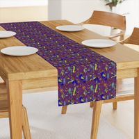 (3") Jungle Birds on Palatinate Purple