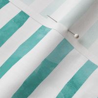 Aqua Blue Watercolor Stripes