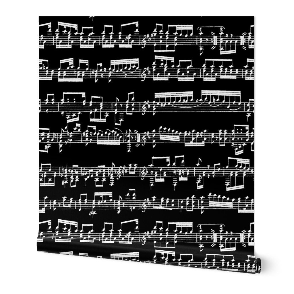 Sheet Music on Black // Small
