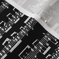 Sheet Music on Black // Small