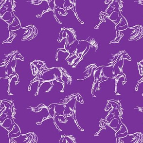 Horse Sketch // Purple