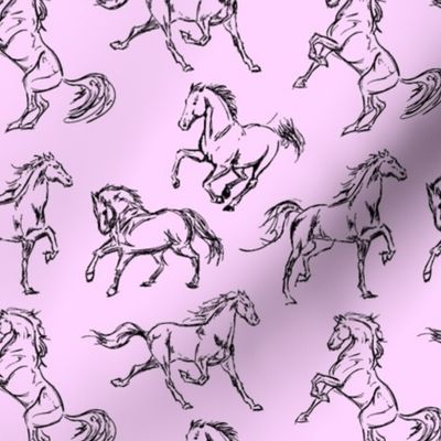 Horse Sketch // Pink