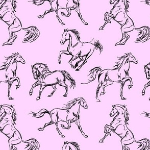 Horse Sketch // Pink
