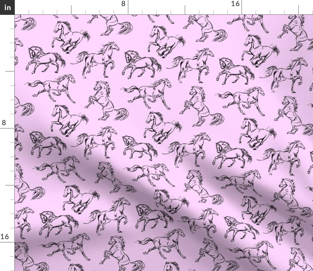 Horse Sketch // Pink