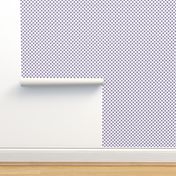 Half Inch Ultra Violet Purple Paw Prints on White
