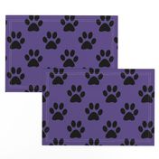 Three Inch Black Paws on Ultra Violet Purple