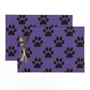 Three Inch Black Paws on Ultra Violet Purple