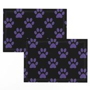 Three Inch Ultra Violet Purple Paws on Black