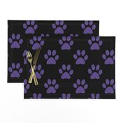 Three Inch Ultra Violet Purple Paws on Black