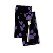 Three Inch Ultra Violet Purple Paws on Black