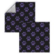 Three Inch Ultra Violet Purple Paws on Black