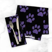 Three Inch Ultra Violet Purple Paws on Black