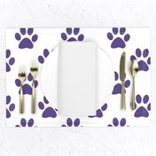 Three Inch Ultra Violet Purple Paws on White