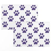 Three Inch Ultra Violet Purple Paws on White