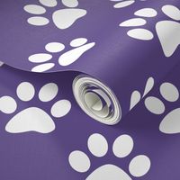 Three Inch White Paws on Ultra Violet Purple