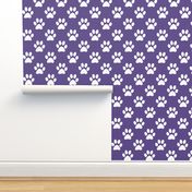 Three Inch White Paws on Ultra Violet Purple