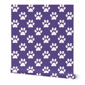 Three Inch White Paws on Ultra Violet Purple