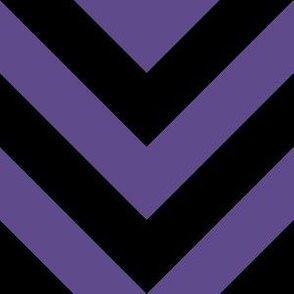 Six Inch Ultra Violet Purple and Black Chevron Stripes