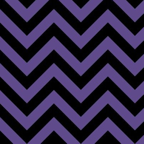 Three Inch Ultra Violet Purple and Black Chevron Stripes