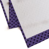 One Inch Black Fleur-de-lis on Ultra Violet Purple