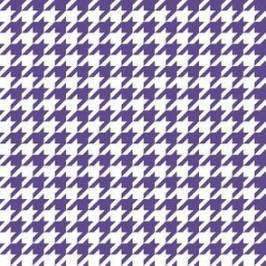 Half Inch Ultra Violet Purple and White Houndstooth Check