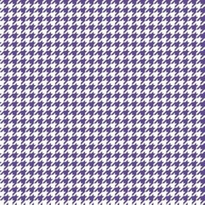 Quarter Inch Ultra Violet Purple and White Houndstooth Check