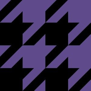 Three Inch Ultra Violet Purple and Black Houndstooth Check